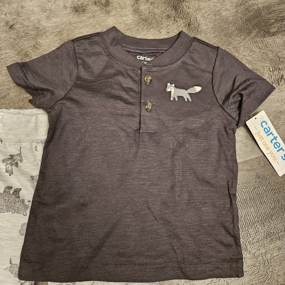 NWT Carter's Just One You Baby Boys' Critter Top & Bottom Set - Picture 2 of 3